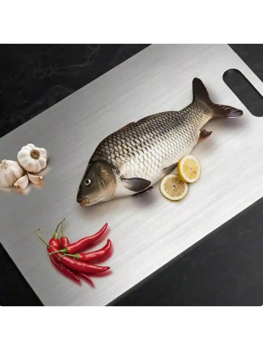 3pcs/1pc Titanium Cutting Board,Titanium Cutting Boards For Kitchen,304 Stainless Steel Cutting Board For Meat Fruit & Vegetable