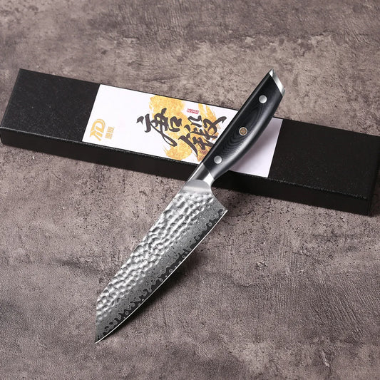 MOSTODOZO 6-inch Japanese Style Bunka Knife Damascus Steel Slicer Meat Utility Fruit Professional Kitchen Kiritsuke Chef Knives