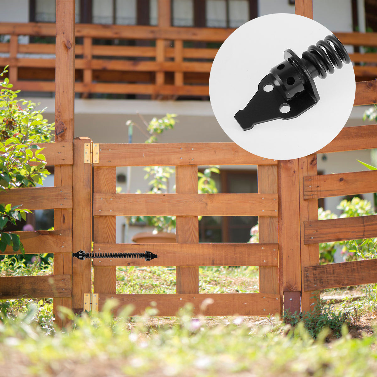 1/2PC Garden Gate Spring Closer 8inch Universal Automatic Gate Spring Metal Fence Gate Spring Closure Rust-Proof Door Outdoor