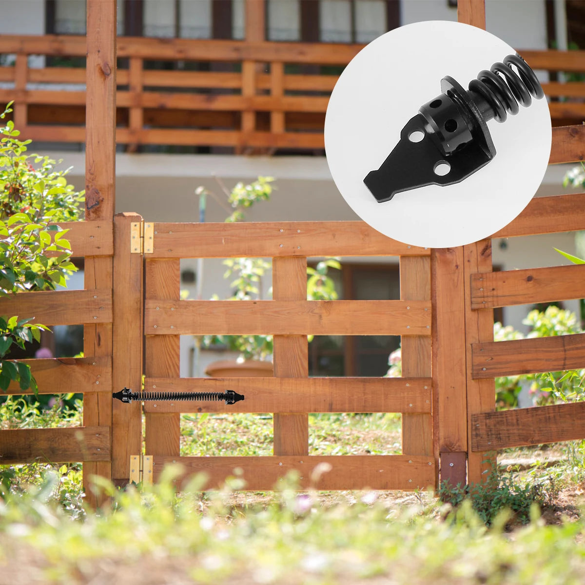 1/2PC Garden Gate Spring Closer 8inch Universal Automatic Gate Spring Metal Fence Gate Spring Closure Rust-Proof Door Outdoor