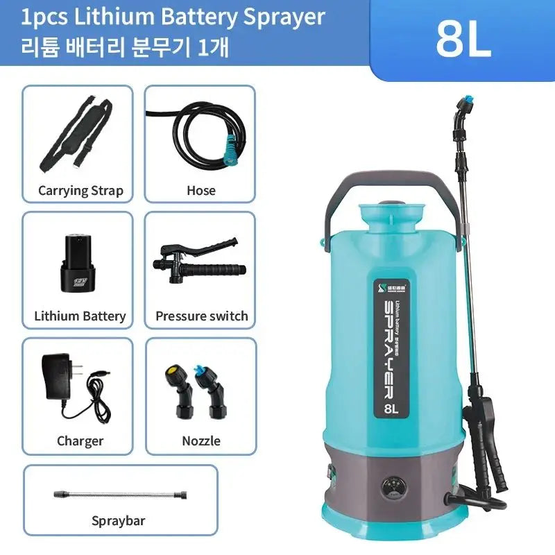 20L/10L/8L Electric Sprayer Back Irrigation Rechargeable Agricultural Gardening Tool High Pressure Atomizing Battery Sprayer