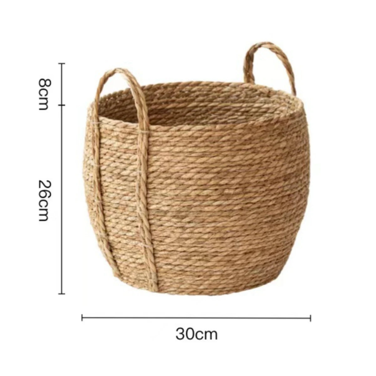 Home Garden Balcony Placed Pastoral Style Seaweed Hand-woven Flower Pot Decorative Flower Basket With Handle
