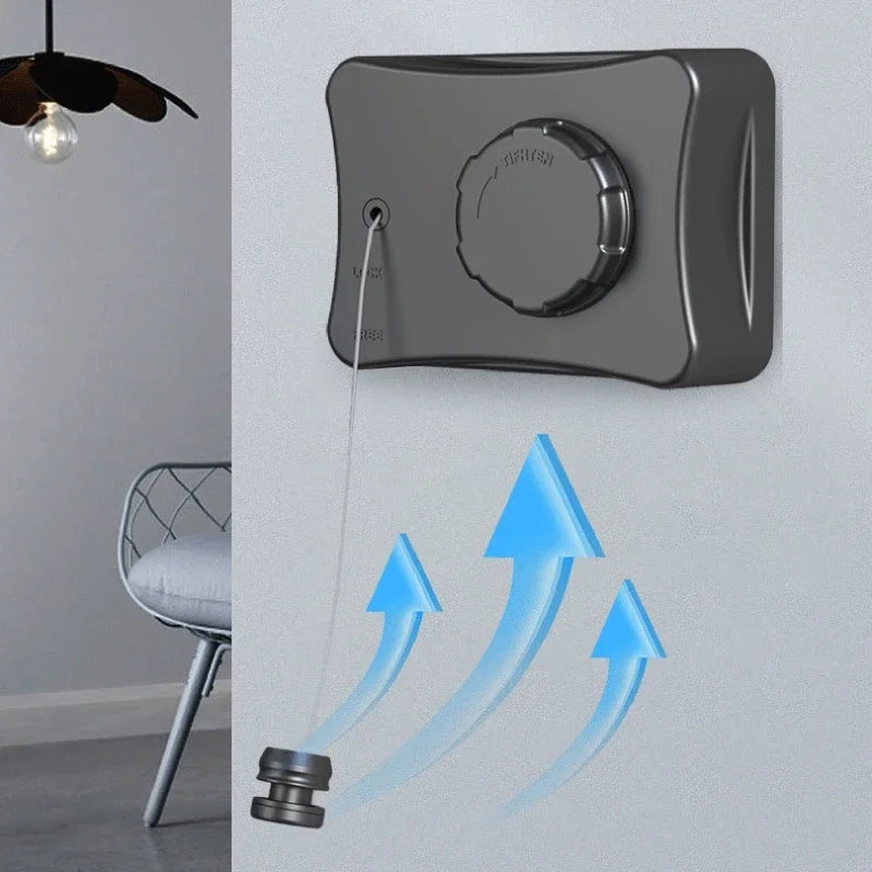 Retractable Clothes Line Dryer Home Laundry Hanger Punch-free 20kg Load-bearing Telescopic Steel Wire Clothesline Wire Rope Rack