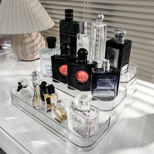 3 Tier Desktop Perfume Shelf Bathroom Makeup Organizer Perfume Aromatherapy Organizer Skin Care Product Storage Rack Organizer