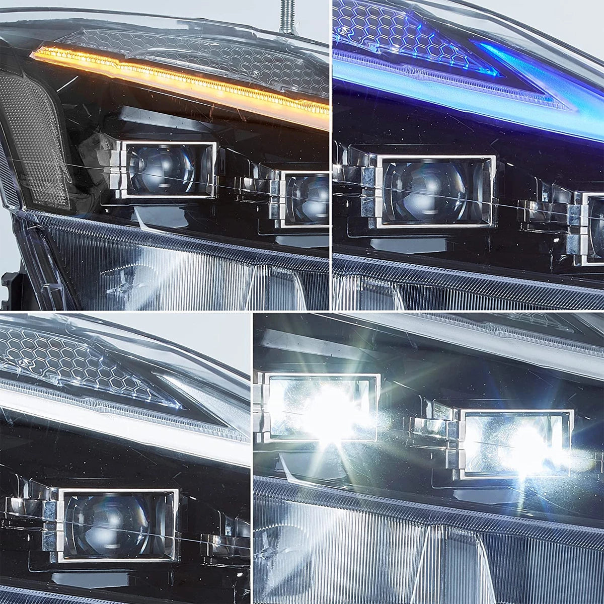 LED Projector Headlights for Lexus IS250 (2006–2012) Includes daytime running lights for enhanced visibility. High-quality automotive upgrade for style and safety.