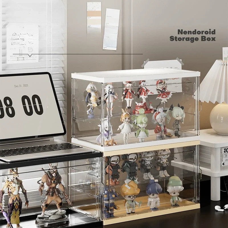 Creative Acrylic Display Cabinet for Blind Box Storage-Premium Transparent Showcase with 360° Visibility Multi-Scene Organizer