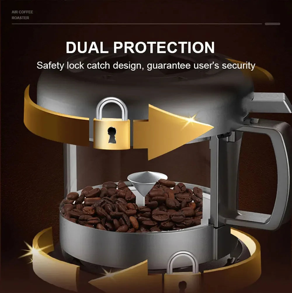 Home Coffee Roaster 2 in1 Roasting & Cooling Electric No Smoke Coffee Bean Baking Roasting Machine Full Automatic Coffee Roaster