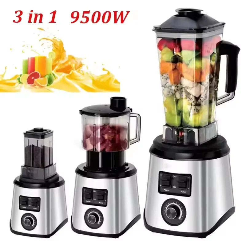 YsinoBear 3-in-1 Electric Blender Professional High Power Food Processor Ice Smoothies Juicer, for Juice, Smoothie, Milkshake