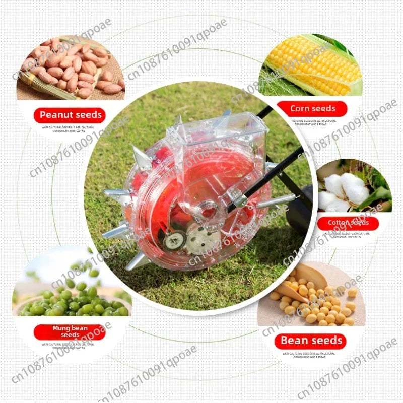 Plant Seed Disseminatos Hand-push Cotton Soybean Peanut and Corn Hand-propelled Seeder Roller Rotary Seeder Precision Planter