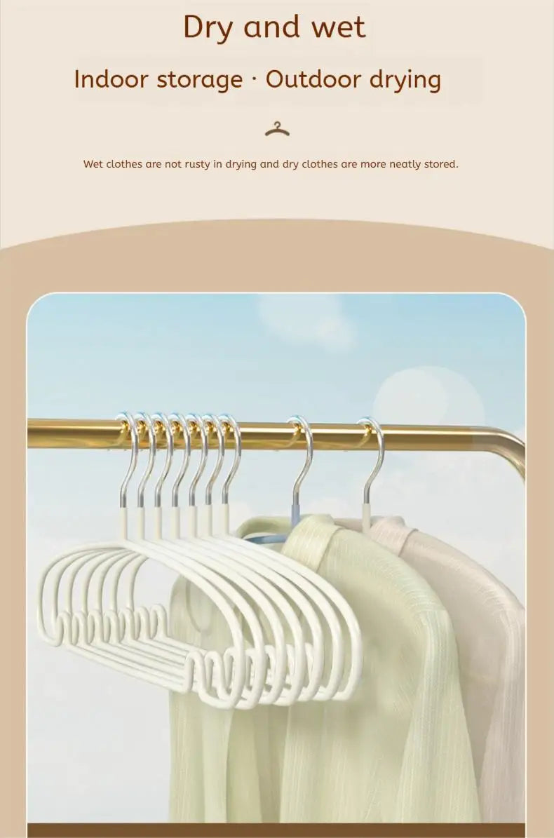 10PCS Simple Clothes Hanger Non Slip Dormitory Household Clothes Hanging to Prevent Clothes Deformation Clothes Storage