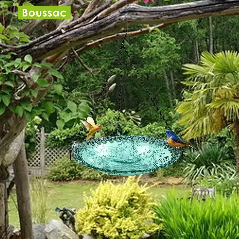 New Bird Flower Shaped Hanging Bird Feeder Birdbath for Garden Outdoor Decor Yard Farm Supplies Hummingbird Feeder Supplies