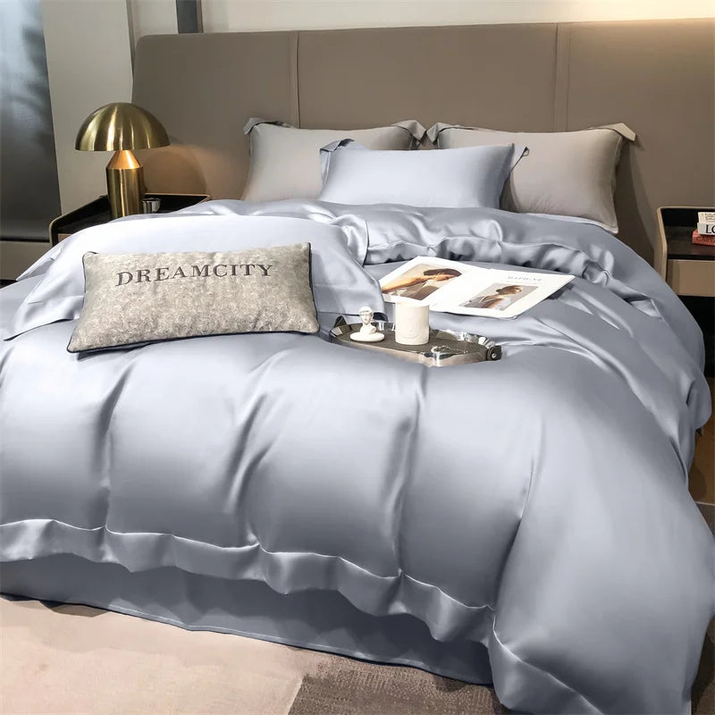 Dreamreal Pure Bamboo Bedding Set for Hotel Home Luxury Organic Bamboo Duvet Cover Fitted Bed Sheet Sets Pillowcase Cooling Soft