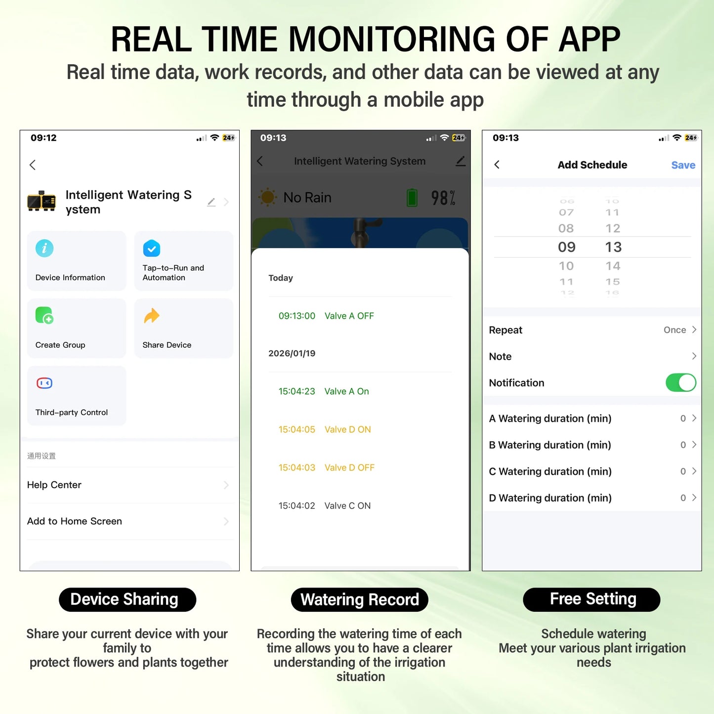Solar WiFi 4-Zone Smart Water Timer
Solar-powered, app-controlled, 4 independent zones. Rain sensor auto-skips watering. IPX6 waterproof. Perfect for gardens & lawns.