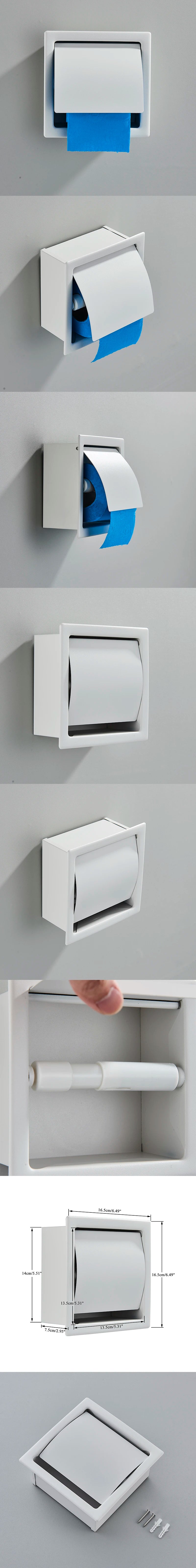 Bathroom Toilet Paper Holder 304 Stainless Steel Waterproof Roll Paper Box Black Tissue Box Holder Bathroom Hardware Accessories