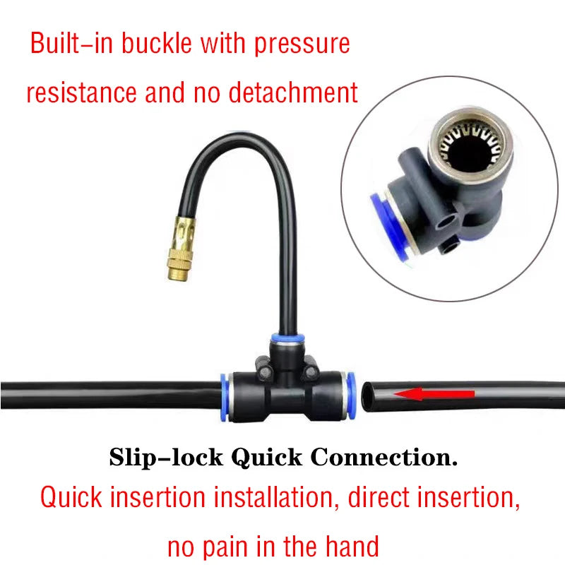 5-20M Universal Automatic Irrigation Sprinkler Kit Rotating Copper Nozzle Garden Balcony Atomization Sprinkler Watering Kits