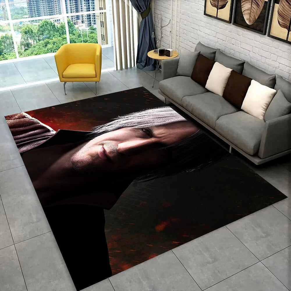 DMC Game 3D D-Devil May Cry cartoon Rug Carpet for Living Room Bedroom Home Decor,Floor Mat Non-slip Decoration for Sofa Doormat