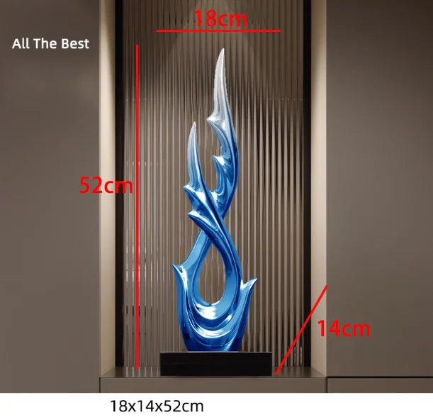Marble Base Resin Sculpture Fenghshui Decoration Housewarming Gifts Home Livingroom Ornaments Office Study Accessories Crafts