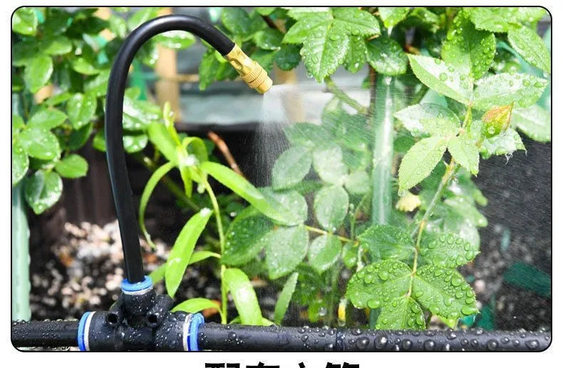 5-20M Universal Automatic Irrigation Sprinkler Kit Rotating Copper Nozzle Garden Balcony Atomization Sprinkler Watering Kits