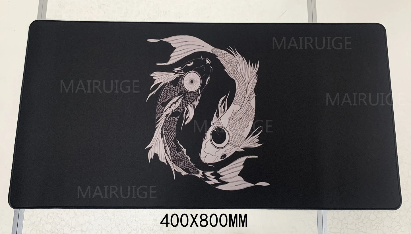 Yin Yang Fish Koi Multi-size Mouse Pad Chinese Style GamerLarge Office Keyboard MouseMat Black White Carpets Mousepad for Laptop