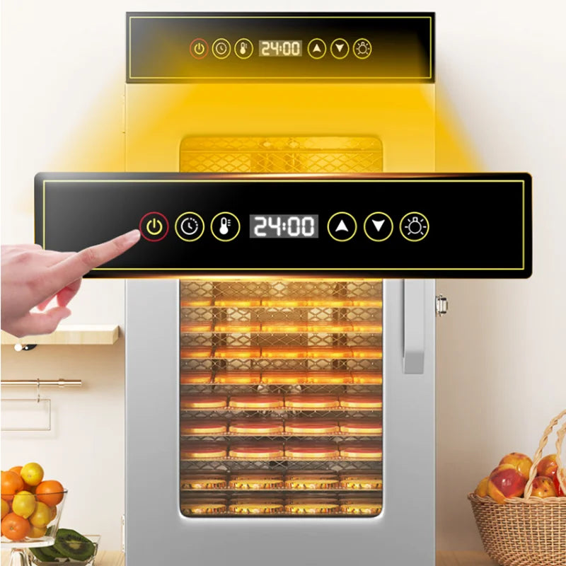 Premium 18-Tier Stainless Steel Food Dehydrator Commercial & Home Use, Adjustable Energy-Efficient Drying for Fruits/Meat/Herbs