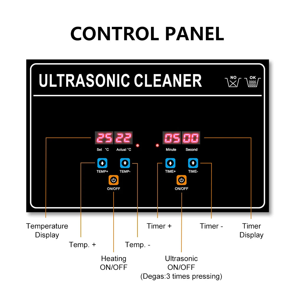 2L 3L 4L 6L 10L 15L 22L 30L Digital Ultrasonic Bath 600W Heater Timer Degas Clean Basket Ultrasound Cleaner Cleaning Tool