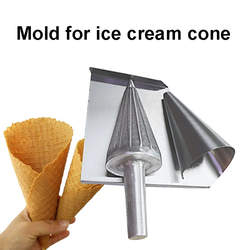 Small / Big Ice Cream Cone Maker Crispy Waffle Cone Gelato Cone Mold Ice Cream Cone Making Machine