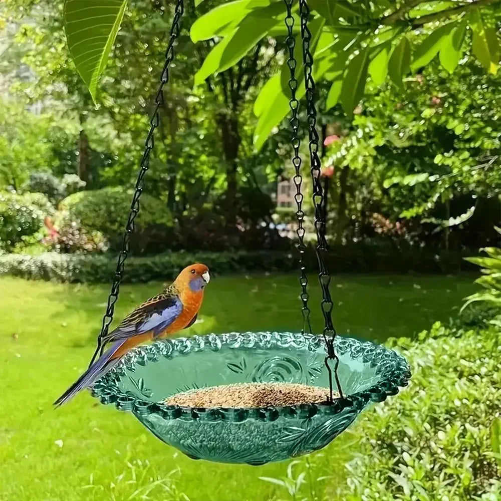 New Bird Flower Shaped Hanging Bird Feeder Birdbath for Garden Outdoor Decor Yard Farm Supplies Hummingbird Feeder Supplies