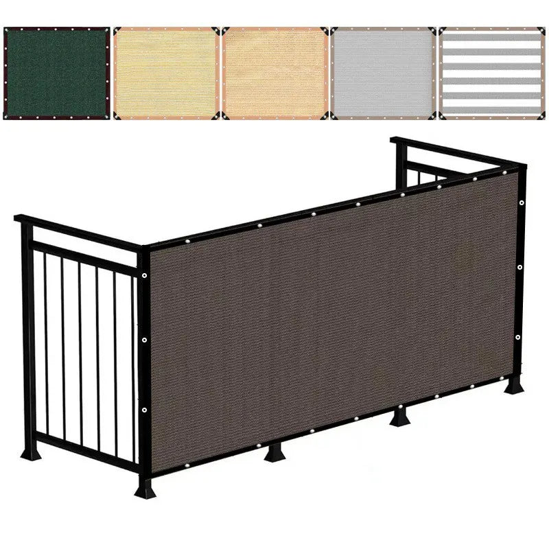 Balcony Privacy Screen Fence Netting 0.6/0.8/0.9/1.2/1.5m Height Patio Railing Fencing Cover UV-Resistant Garden Sunshade Net