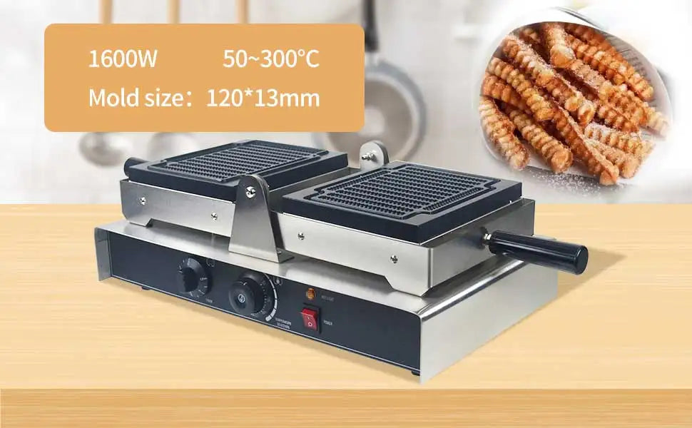 XEOLEO Electric Waffle Maker 1600W Threaded Shape Waffle Maker Machine French Fries Waffle Stick Machine Waffle Iron