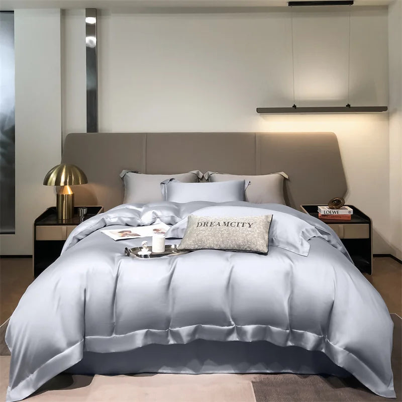 Dreamreal Pure Bamboo Bedding Set for Hotel Home Luxury Organic Bamboo Duvet Cover Fitted Bed Sheet Sets Pillowcase Cooling Soft