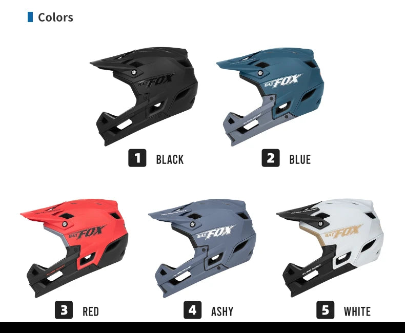 Full-Face Mountain Bike Helmet – Off-Road Certified Integrally molded helmet designed for cycling safety and comfort. Ideal for mountain biking and off-road riding adventures.