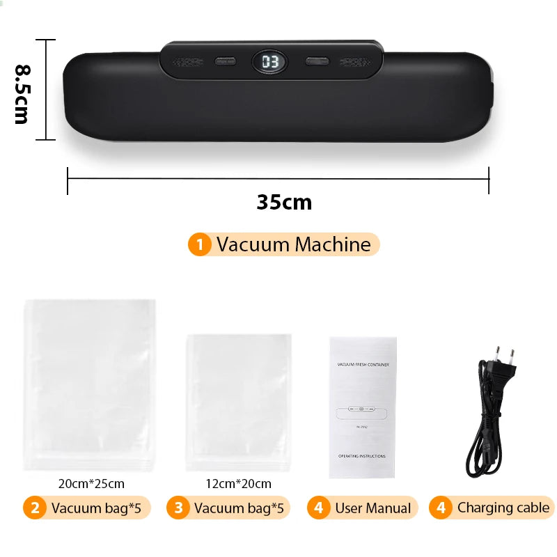 220V Vacuum Sealing Machine Food Packaging Machine Freshness Sealing Machine Plastic Sealing Machine Home Commercial Automatic