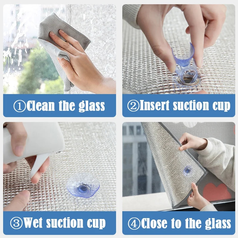 Home Windows Sunshades Anti-UV Aluminum Foil Shading Screen Sunshine Room Shading Board Keep Warm Film Balcony Privacy Pad