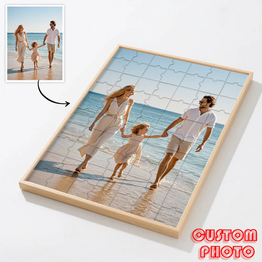 【Custom】Framed Wooden Puzzles, Custom Graduation Photo Puzzles as Gifts, Personalized, Multiple Color Sizes Wooden Frames, Gifts