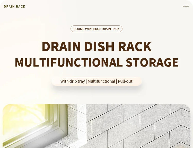 Dish Drying Rack - Extendable Dish Rack, Large Sink Drying Dish Drainer for Kitchen Counter, Stainless Steel Dish Strainer
