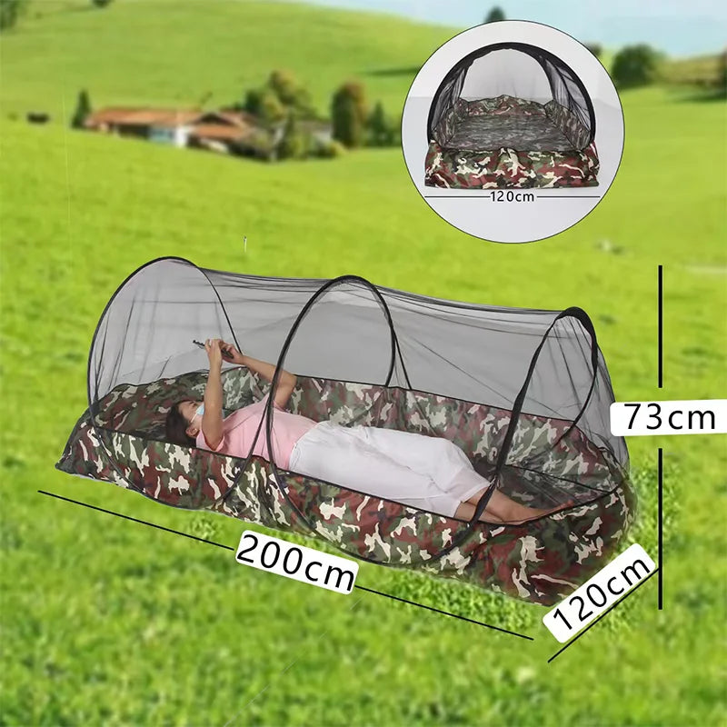 Folding Portable Mosquito Net for Trips Mesh Tent WithZipper Outdoor New Camping Mosquito Net Tent WithBottom For Single Bed