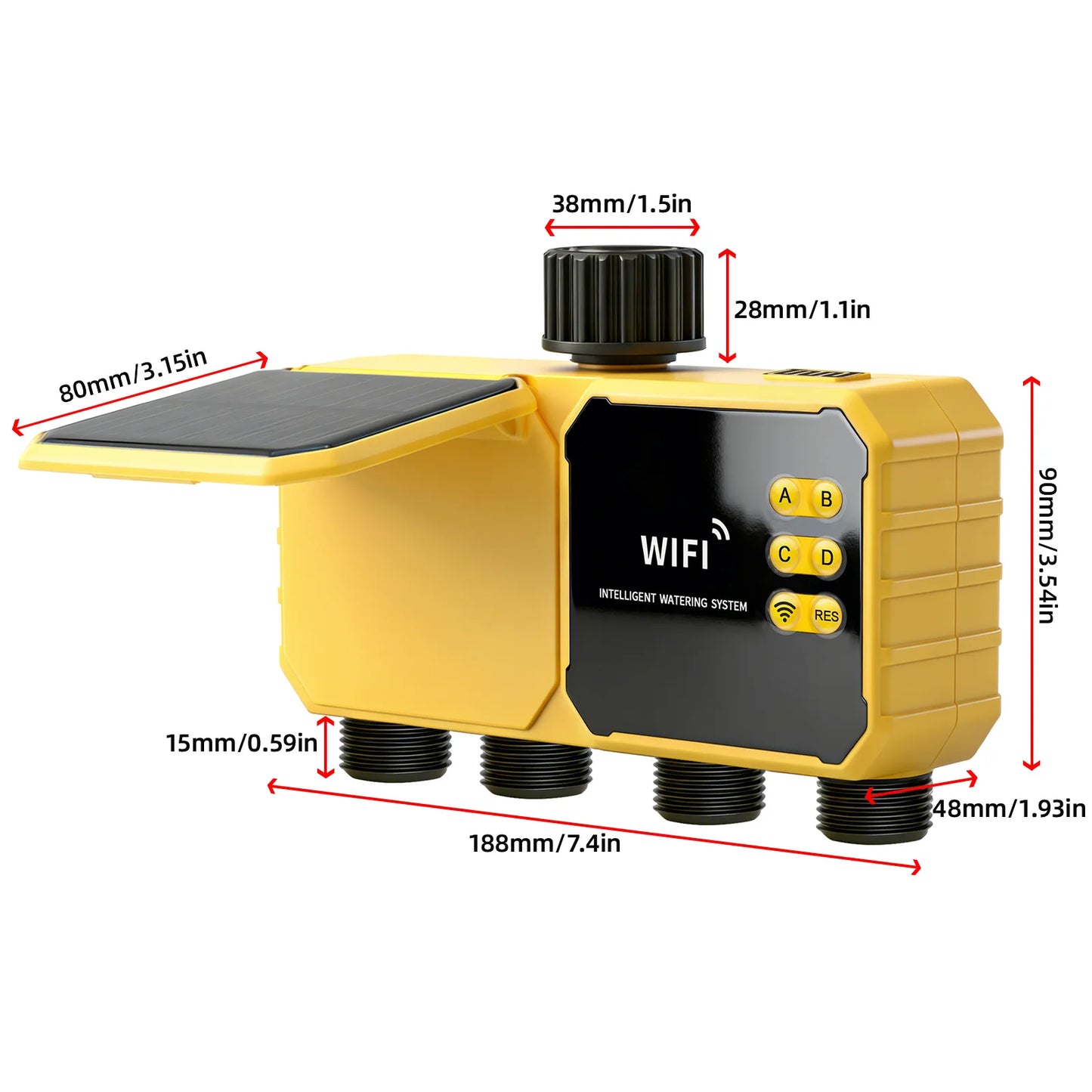 Solar WiFi 4-Zone Smart Water Timer
Solar-powered, app-controlled, 4 independent zones. Rain sensor auto-skips watering. IPX6 waterproof. Perfect for gardens & lawns.