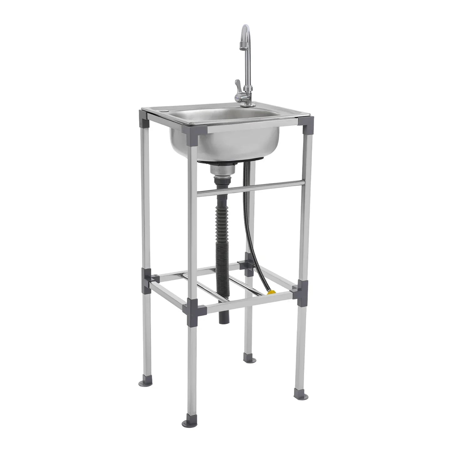 Silver Kitchen Sink,Freestanding Stainless Steel Sink,Easy To Clean,High Stability Simple Installation Sink