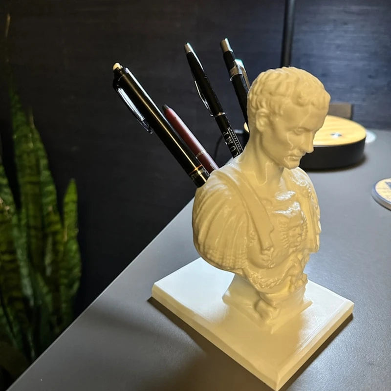Julius Caesar statue Office Desk Pen Holder Office Desk Organizer Office Decor pen Rack Gift Stationery teacher gift
