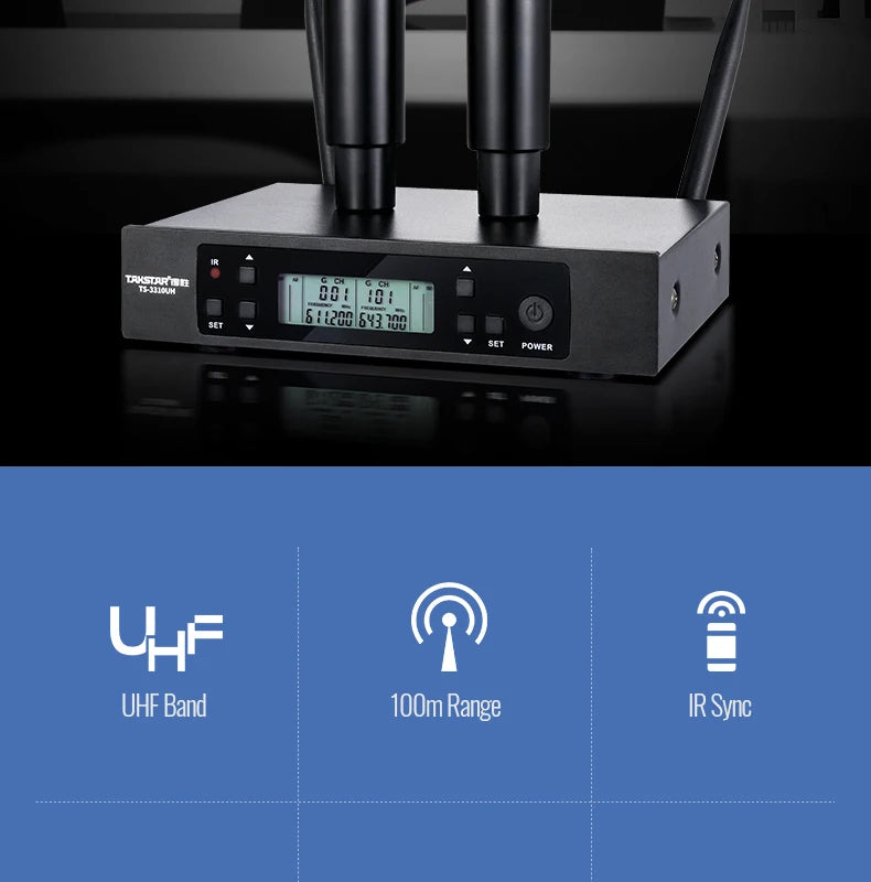 Takstar TS-3310UH Wireless Microphone UHF integrated circuit KTV Conference Home Entertainment Outdoor Performance