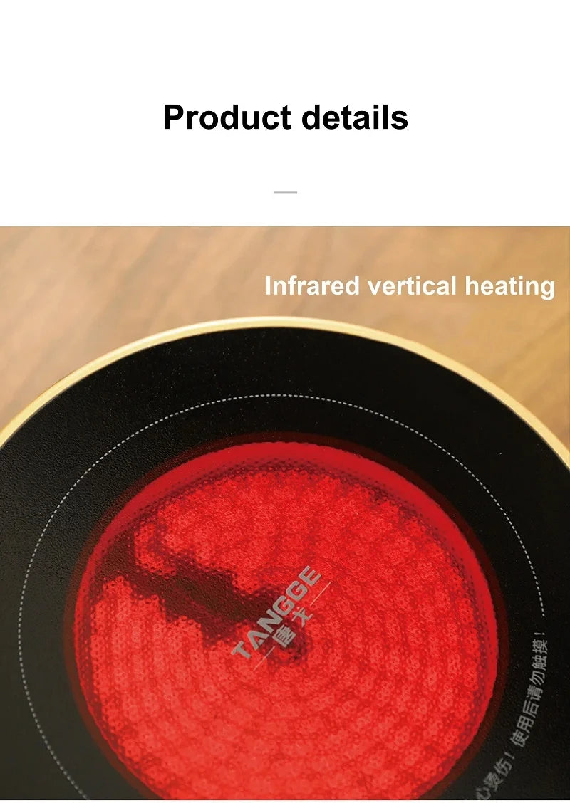 220V Electric Ceramic Stove Tea Stove Electric Hot Plate Heater Stove 7 Gear Heating Furnace Smart Tea Maker Water Boiler 1300W