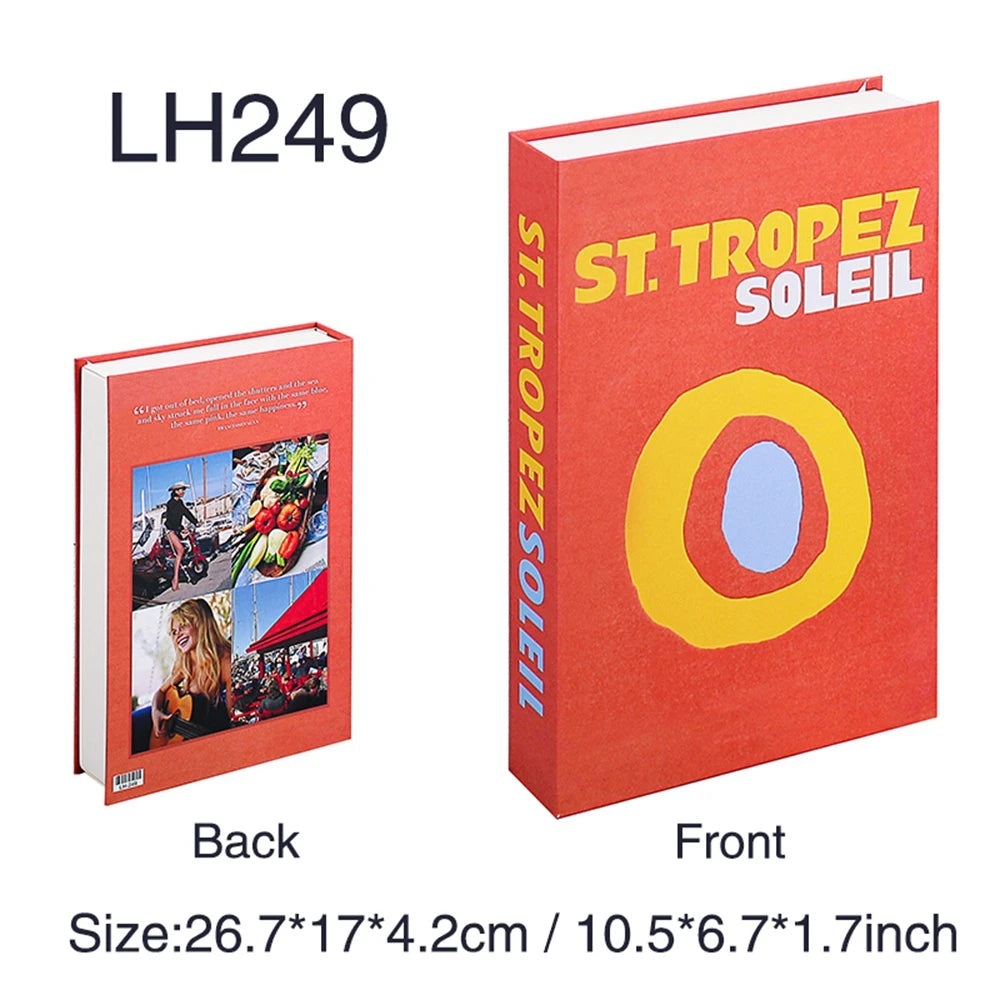 Aperol Cocktail Luxury Fake Books Decoration Coffee Table Decorative Books Club Villa Hotle Decoration Shooting Props Home Extra
