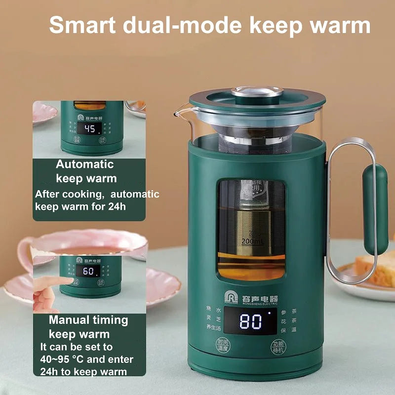 600ml Smart Tea Maker Portable Mini Health Pot Home Travel Multi-function Electric Kettle Automatic keep warm Kettle 220V