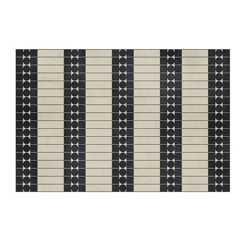 French Retro Rugs for Bedroom Checkerboard Living Room Decoration Carpet Ins Wind Plaid Bedside Floor Mat Large Area Plush Rug