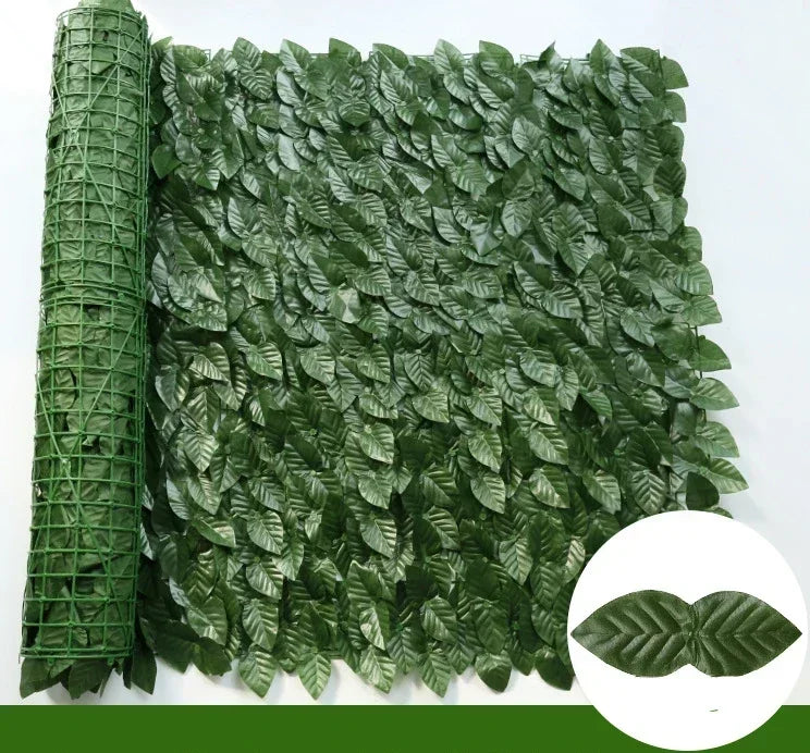 Artificial Leaf Privacy Fence Screen  Fake Hedge Panels Balcony Screen Ivy Leaves Fence Screen for Wall Garden Patio Decor