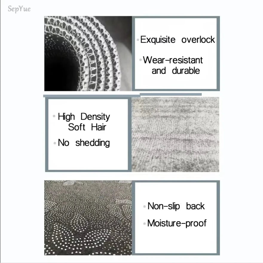 VIKAMA French Carpet For The Living Room, Wabi-Sabi Style Carpet, Easy To Maintain, Light Luxury, Bedside Carpet For The Bedroom