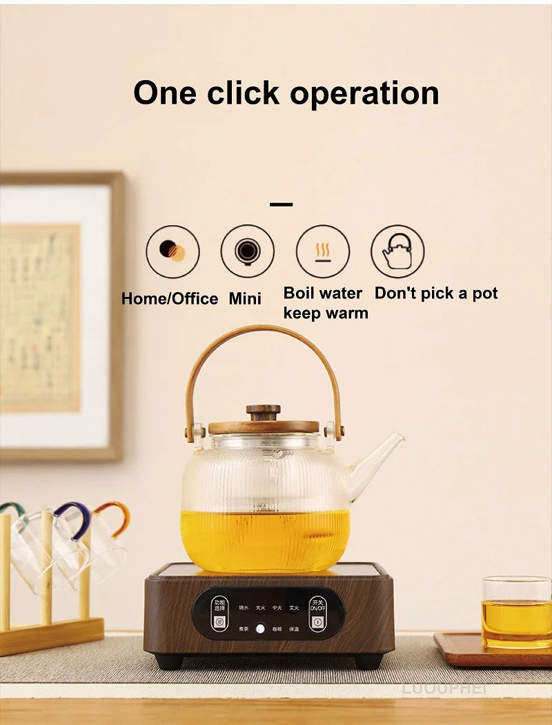 1500W Electric Ceramic Stove Tea Stove Boiling Water Heater Home 8 Gear Heating Stove Tea Maker Water Boiler Auto Keep Warm 220V