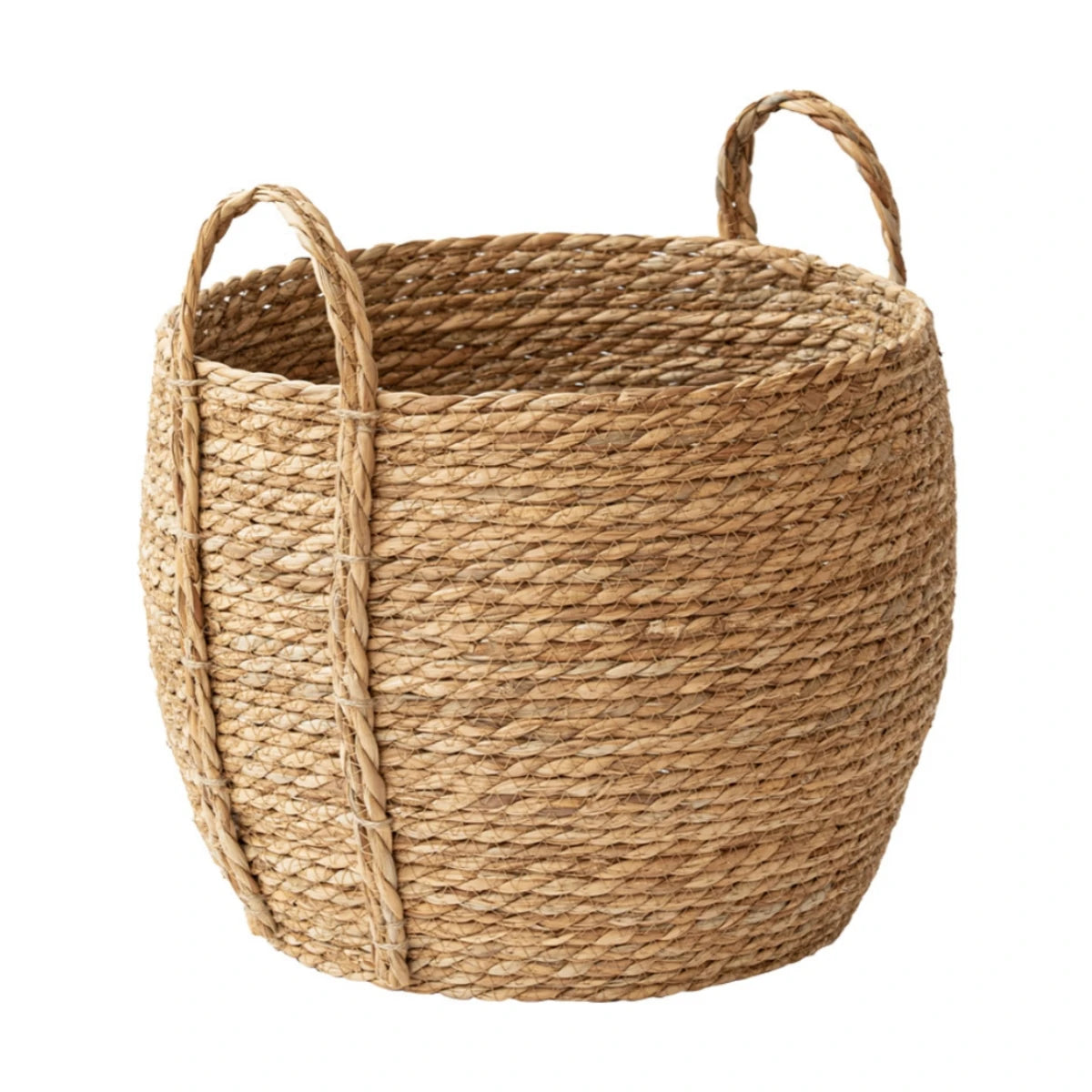 Home Garden Balcony Placed Pastoral Style Seaweed Hand-woven Flower Pot Decorative Flower Basket With Handle
