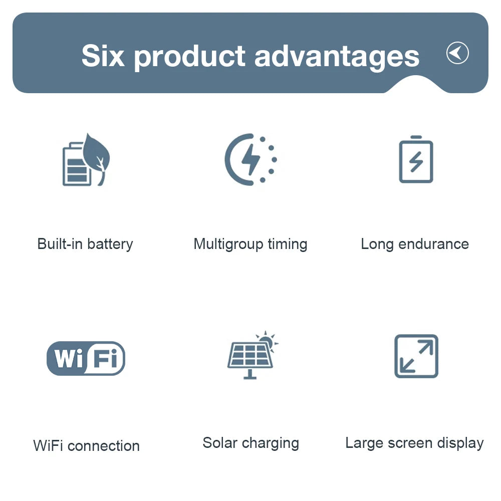 WIFI Solar Irrigation Timing Controller Smart Automatic Irrigation System for Garden Tap Valve Controller with Rain Sensor