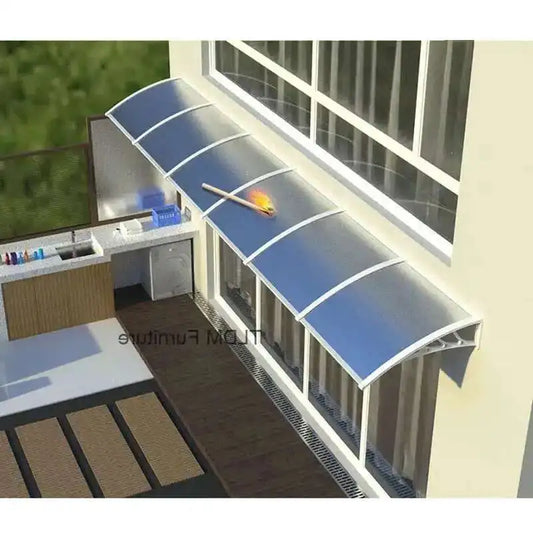 Fashionable Aluminum-plastic Panel Awnings for Outdoor Rainproof UV-proof Silent Awning Modern Simple Awnings for Door Head